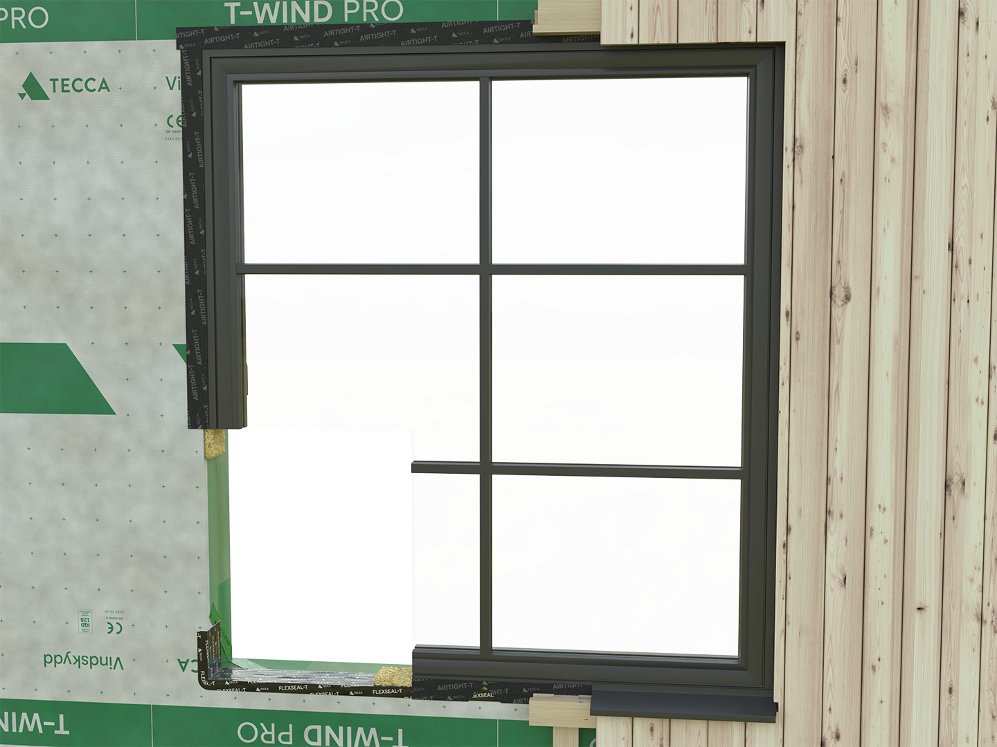 Tejpning med diffusionsöppen tejp