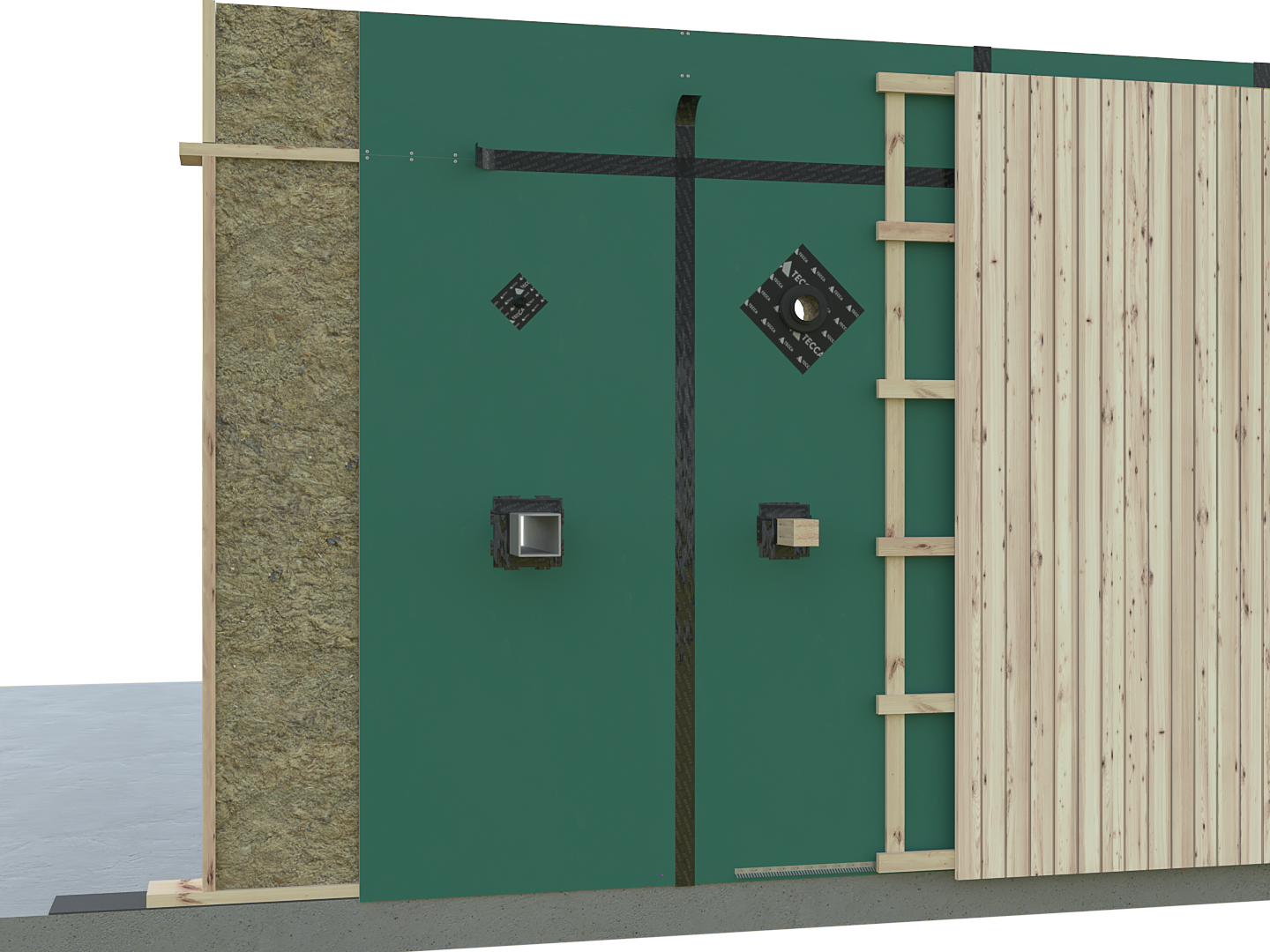 Tätningslösningar för vindskyddsskivor